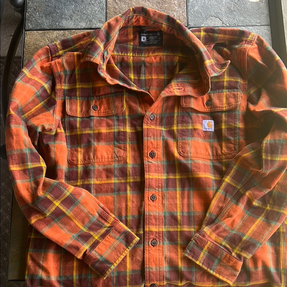 Carhartt Orange Lightweight Shirt Jacket